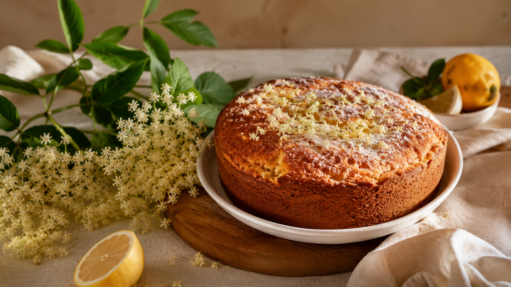torta soffice fiori di sambuco e limone