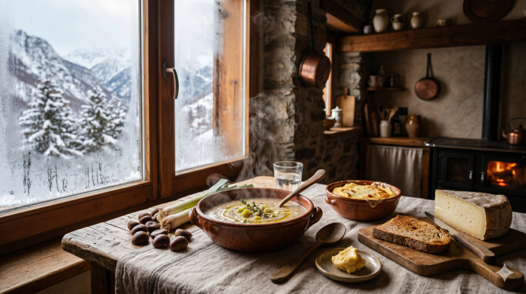 vellutata di patate e porri invernale