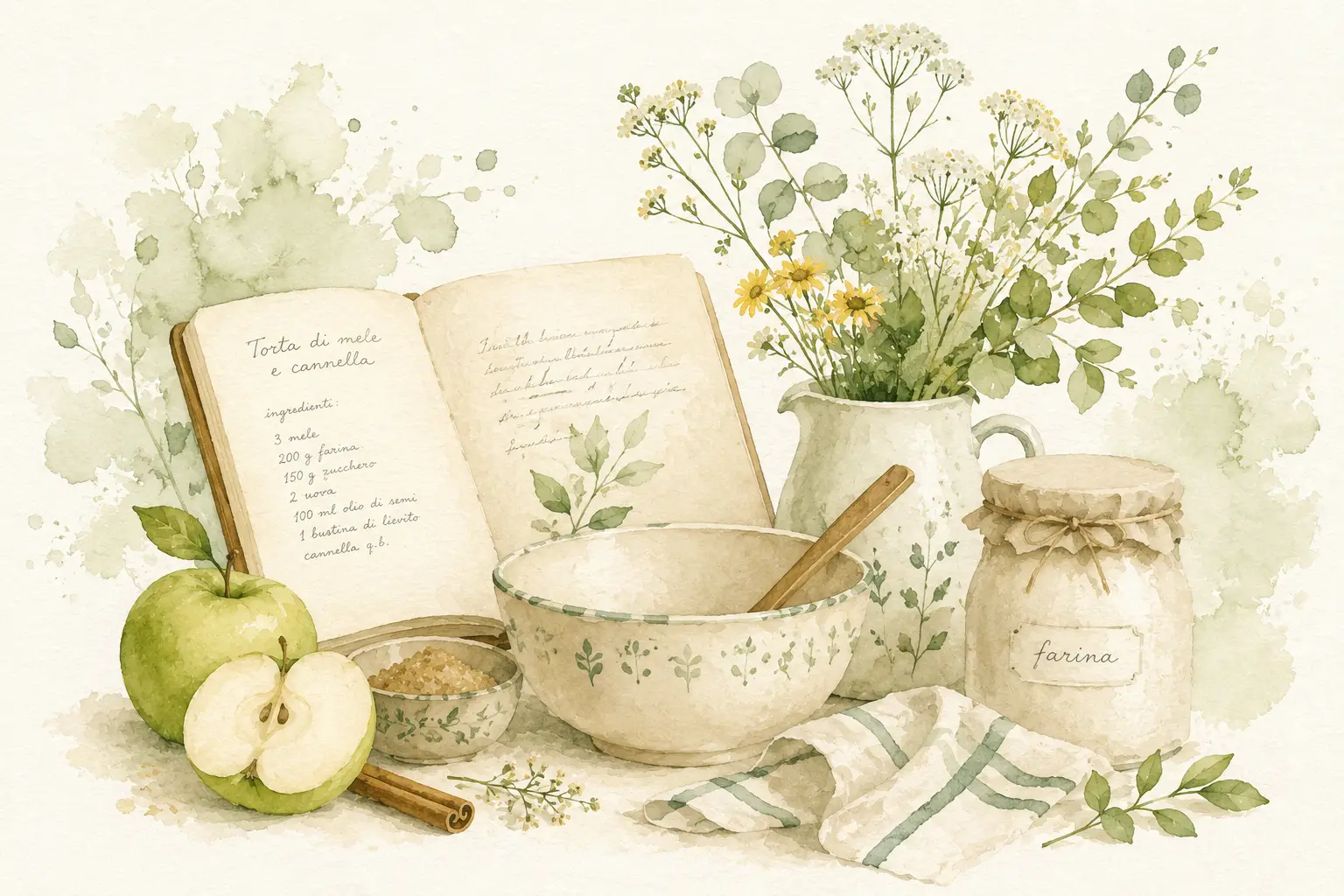 Cucina di montagna con dolci e ingredienti di stagione